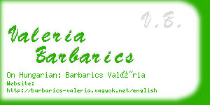 valeria barbarics business card